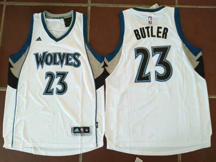 Men Minnesota Timberwolves 23 Jimmy Butler White NBA Jerseys